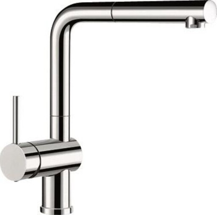 Linus-S kjøkkenarmatur, uttrekkbar tut, krom