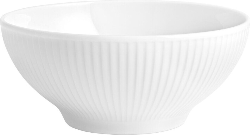 Plissé skål 1 l Hvit