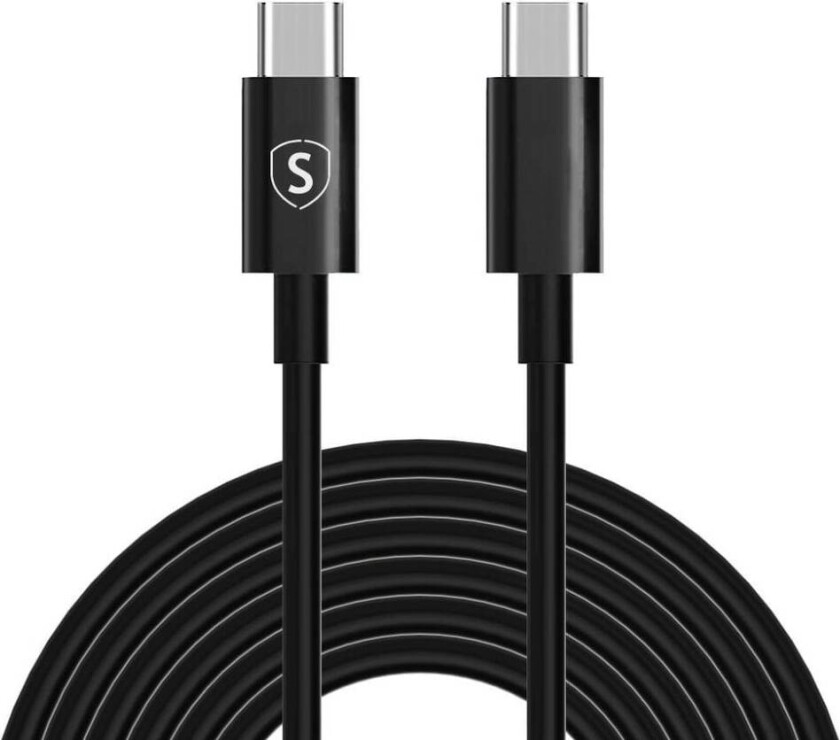 SiGN USB-C til USB-C Kabel 60W, 3A, PD, 3m - Svart