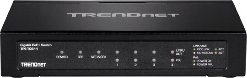 TPE TG611 6-Port Gigabit PoE+ Switch