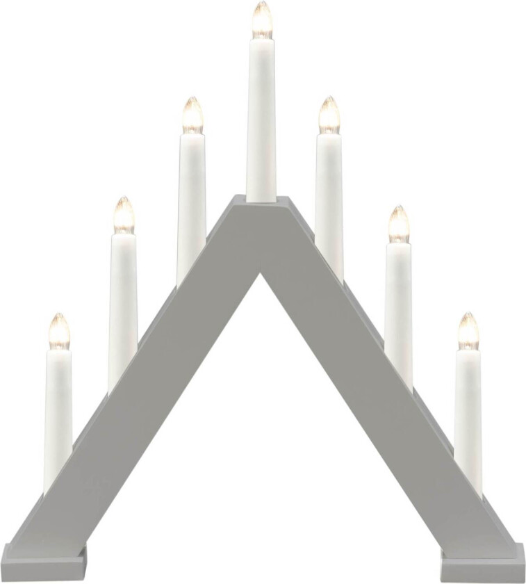 Bilde av 3930-305 7 ljus trä grå