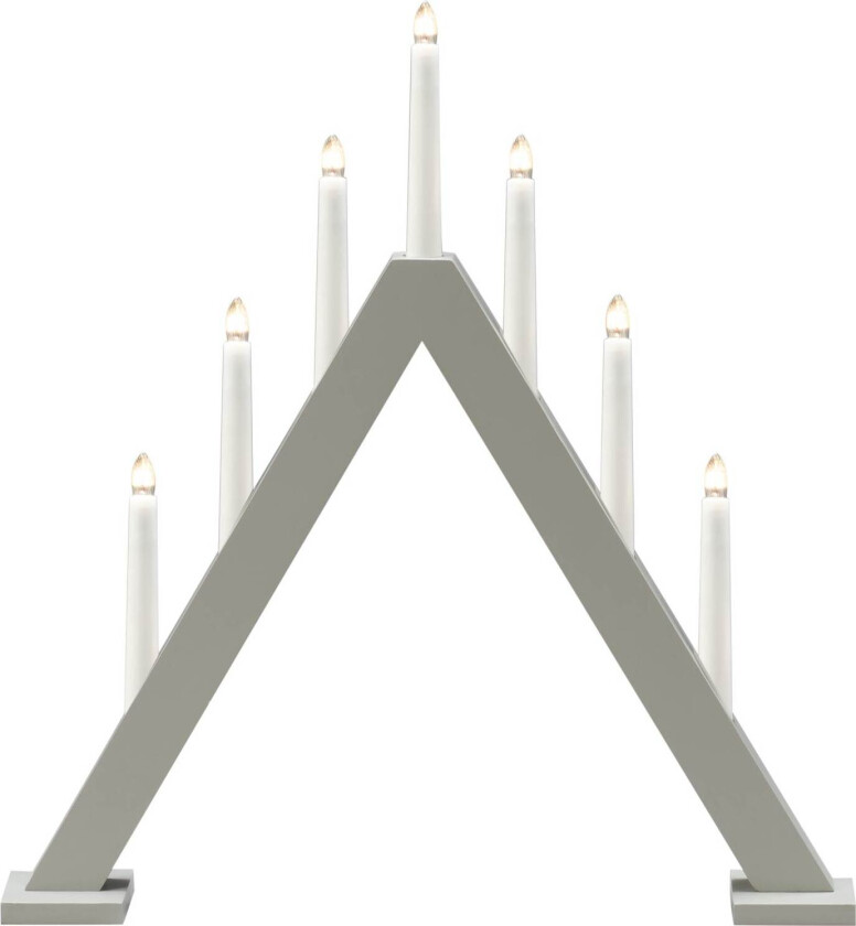 Elljusstake 7-arm 3931-305 7 ljus trä grå