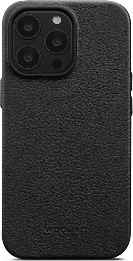 iPhone 13 Pro WOOLNUT Ekte Skinn Deksel - MagSafe Kompatibel - Svart