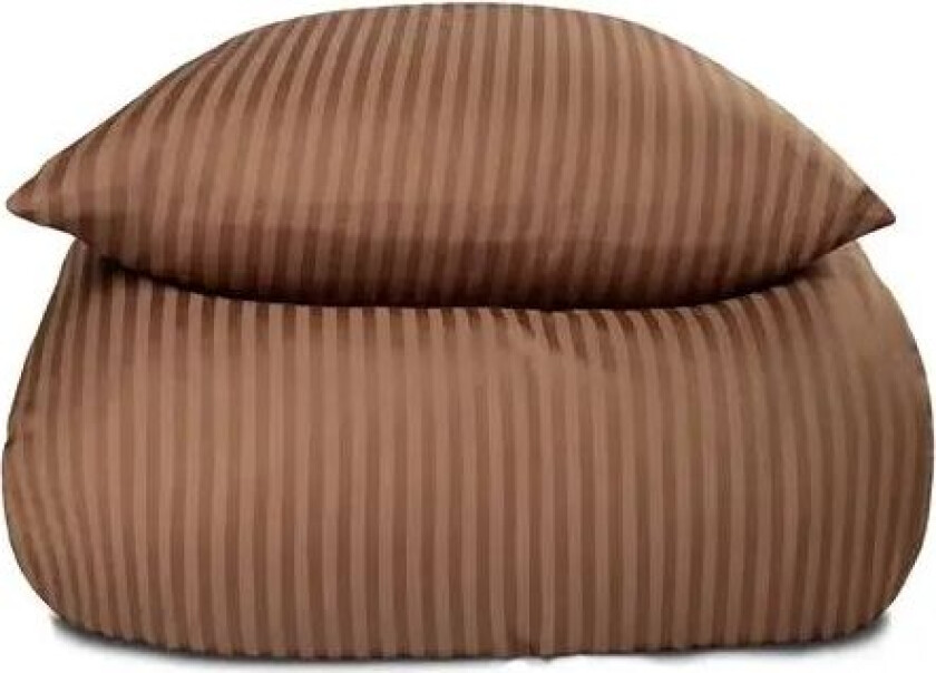 Sengetøy i 100% bomullssateng - 140x200 cm - Oker ensfarget sengesett -