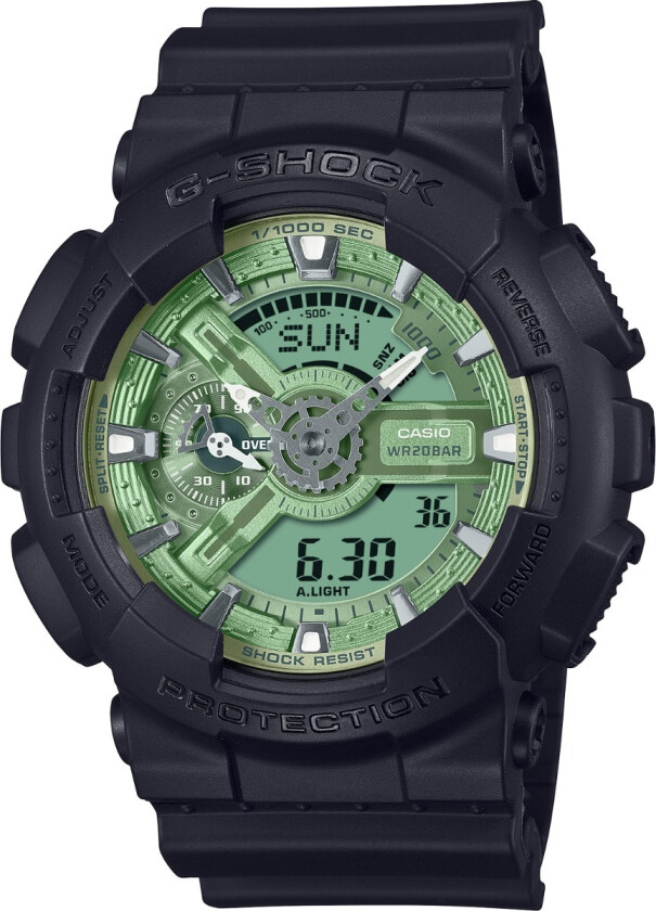 G-Shock GA-110CD-1A3ER - Anadigi - Sort - Herreklokker - Resin - Mineral