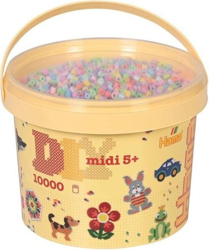 TOYMAX Hama midi perler 10.000stk pastel mix 50