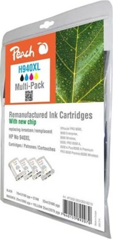 - 4-pack - black yellow cyan magenta - compatible - ink cartridge - Blekkpatron Blå