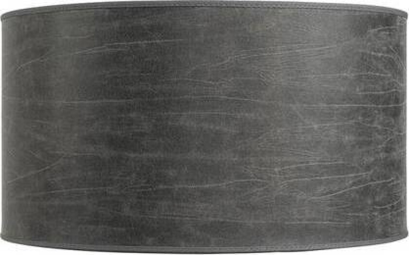 Artwood Sylinder Lampeskjerm Skinn Grå L 82-60001-48