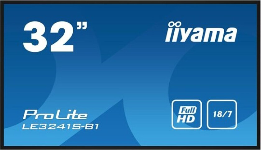 32" iiyama ProLite LE3241S-B1 - LED monitor - Full HD (1080p) - 32" - 8 ms - Skjerm