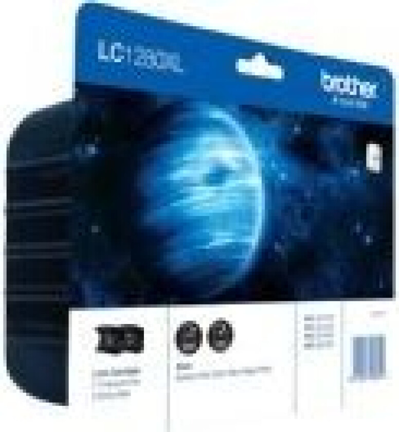 LC1280XLBKBP2 - 2-pack - høykapasitets - svart - original - blister - blekkpatron - for MFC-J5910DW, MFC-J6510DW, MFC-J6710DW, MFC-J6910DW