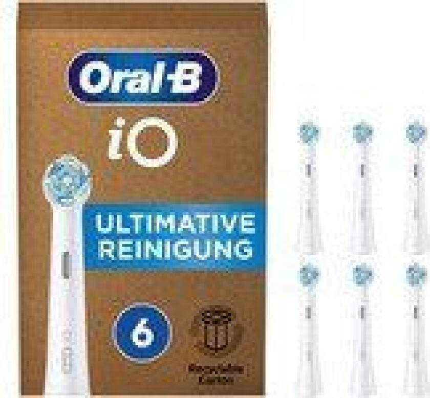 iO Series Ultimate Clean Tannbørstehoder - Hvit - 6-pakning