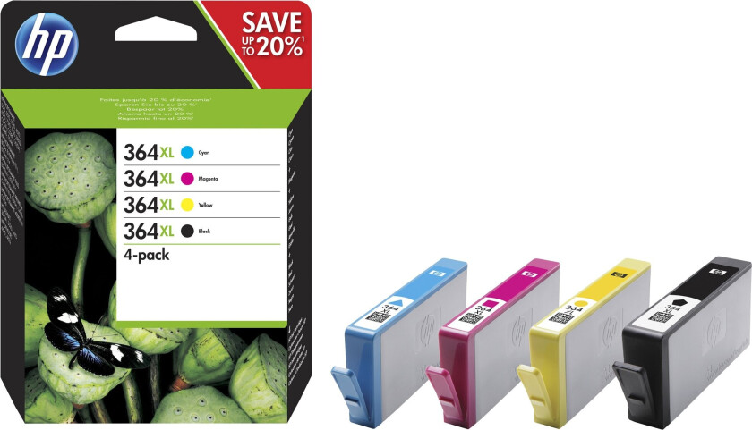 blekkpatroner 364 XL Combo Cyan Magenta Gul Sort