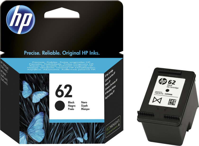 62 blekkpatron Sort