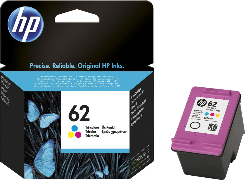 blekkpatron 62 Cyan Magenta Gul