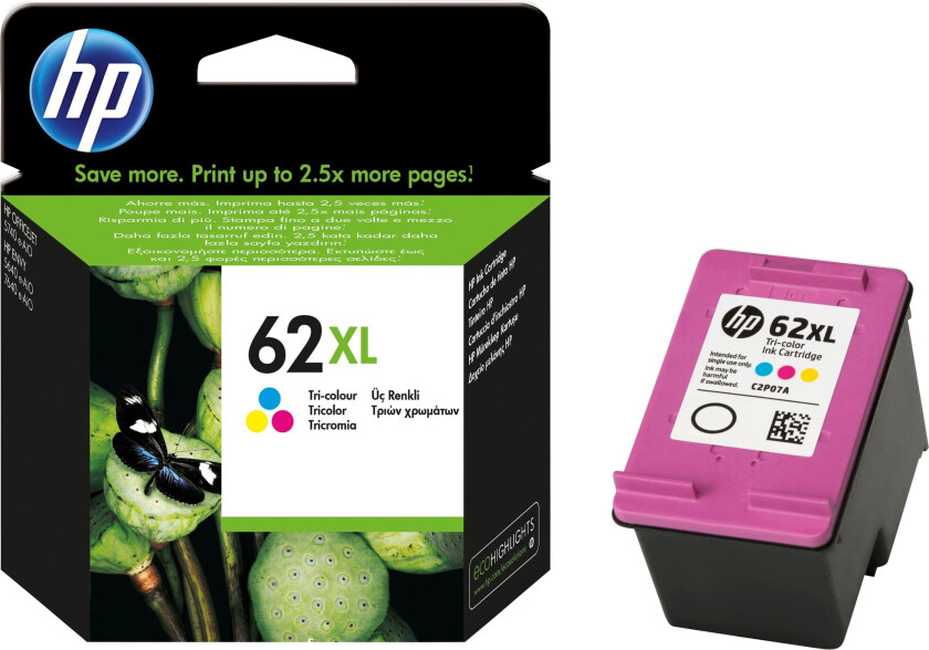 blekkpatron 62 XL Cyan Magenta Gul