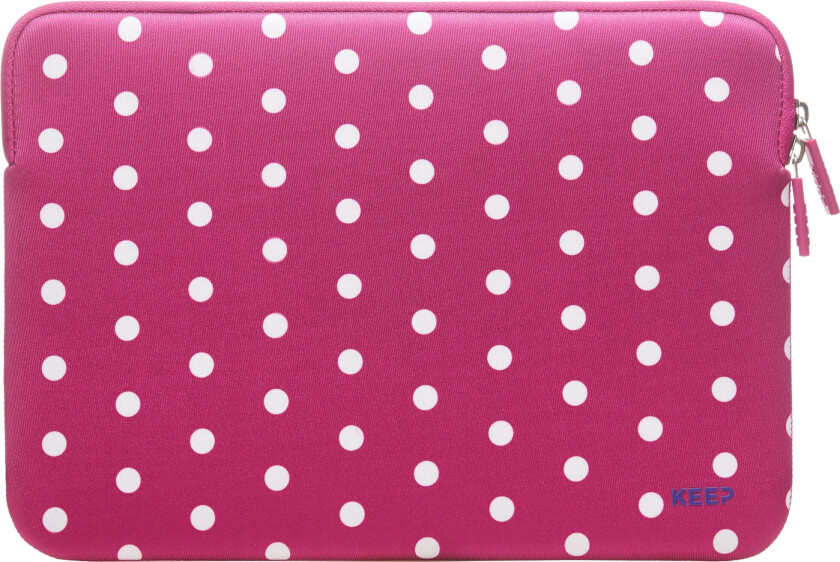 13" MacBook Pro neopren etui (mørkerosa prikker)