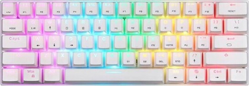 Wireless mechanical keyboard SK62 White (blue switch) - Gamingtastatur - Hvit