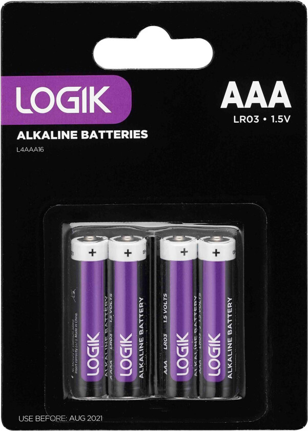 Alkaline AAA-batterier (4 stk)