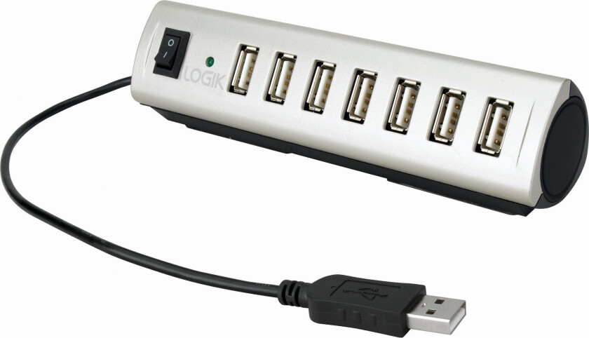 Bilde av USB-hub m. 7 x USB 2.0-porter