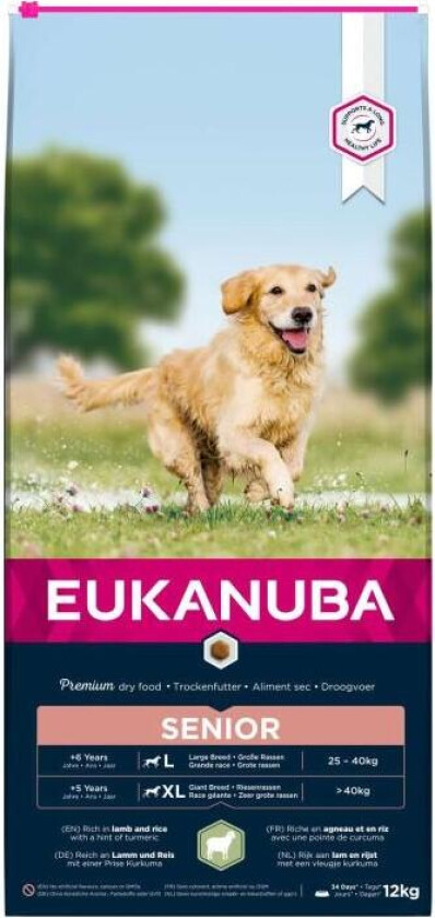 Eukanuba Dog Senior Large Breed Lamb & Rice (12 kg)