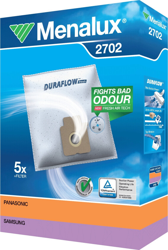 støvsugerposer 2702 til Panasonic, Samsung, Weltstar m.m