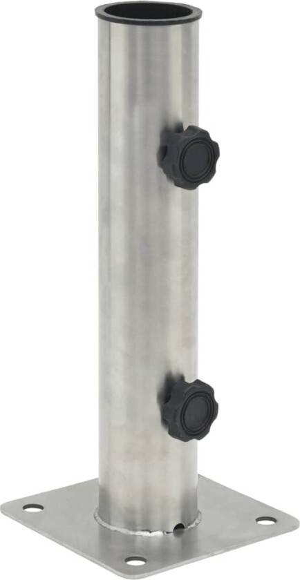 Parasollfot for Ø38/48 mm stang sølv stål