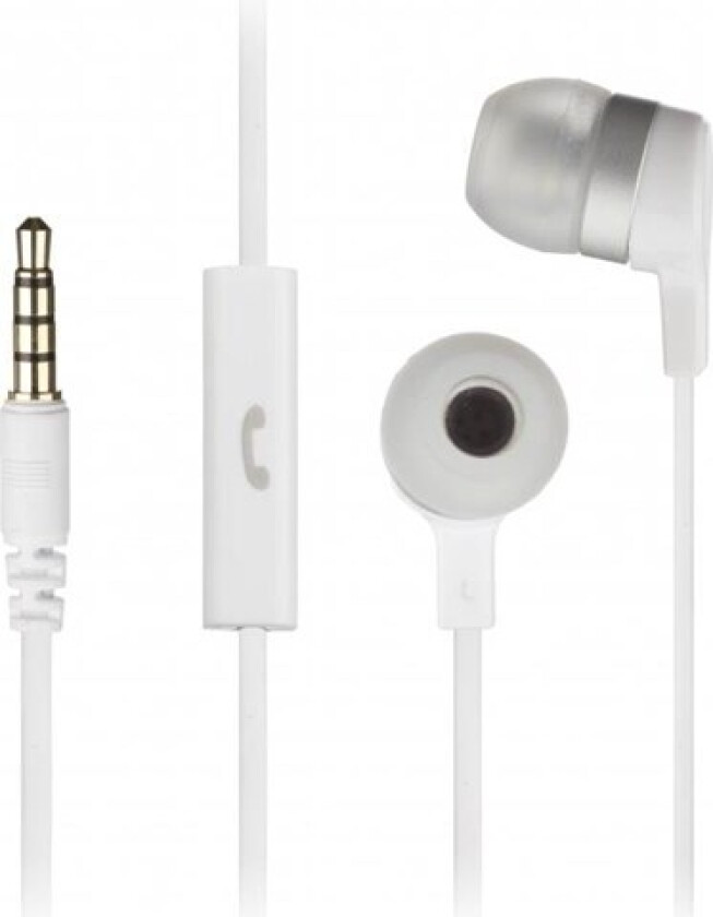 KITSOUND Øreplugger Mini Hvit In-Ear Mic