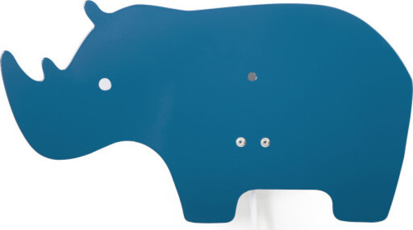Vegglampe Rhinoceros 22x32 cm, blå