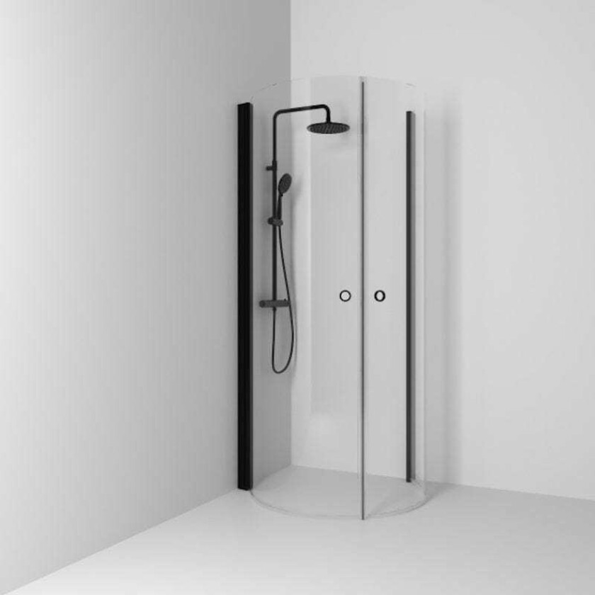 Bilde av Skoga Hjørnedusj Rund - Sort Matt