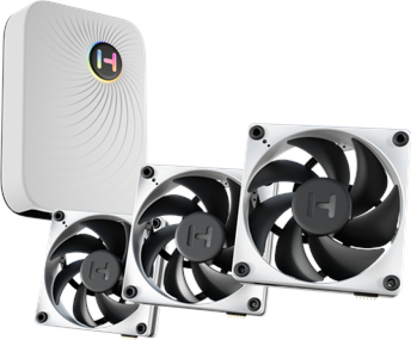 Bilde av THICC FP12 Fan 3 Pack - Kabinettvifte - 120mm - Hvit med svarte vinger - 47 dBA