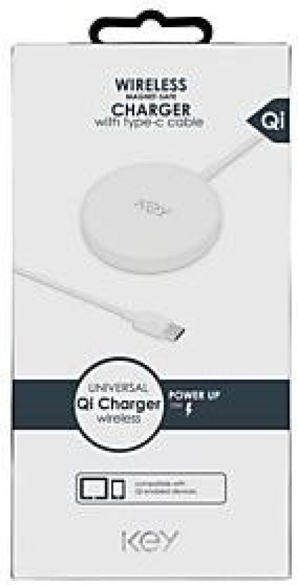 Trådløs MagSafe Lader Quick Charge 15W - Hvit