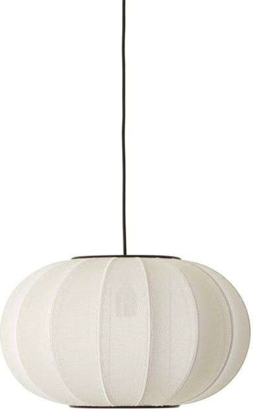 Made By Hand Knit-Wit 45 Oval pendel Pearl white