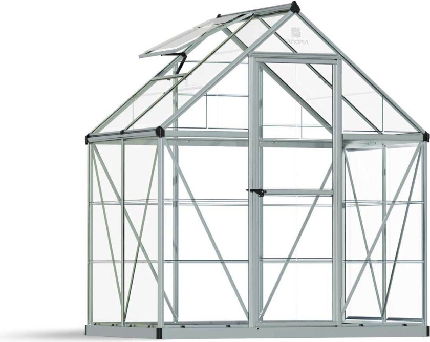 Palram - Canopia Harmony Polykarbonat Klart som Glass Drivhus 2,3 m² SØLV