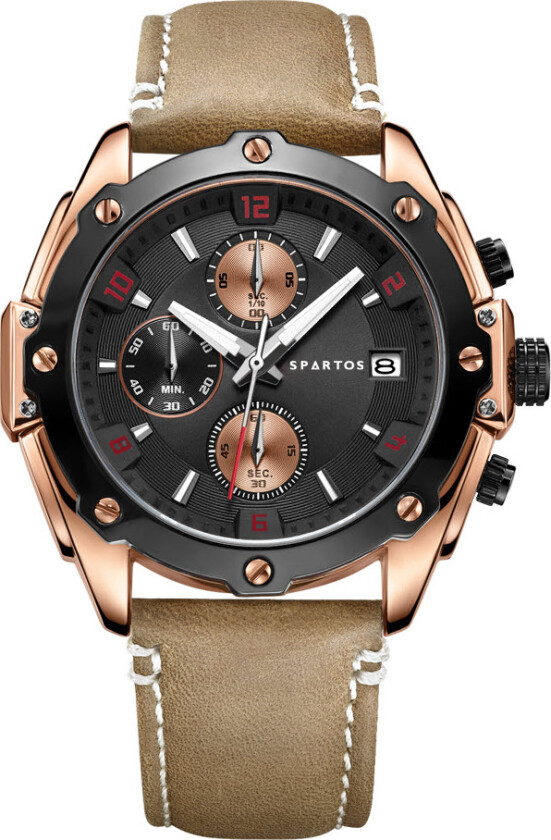 FX Guardian Sapphire Chronograph SPW8002 - Kvarts - Rosegull - Herreklokker - Skinn - Safir