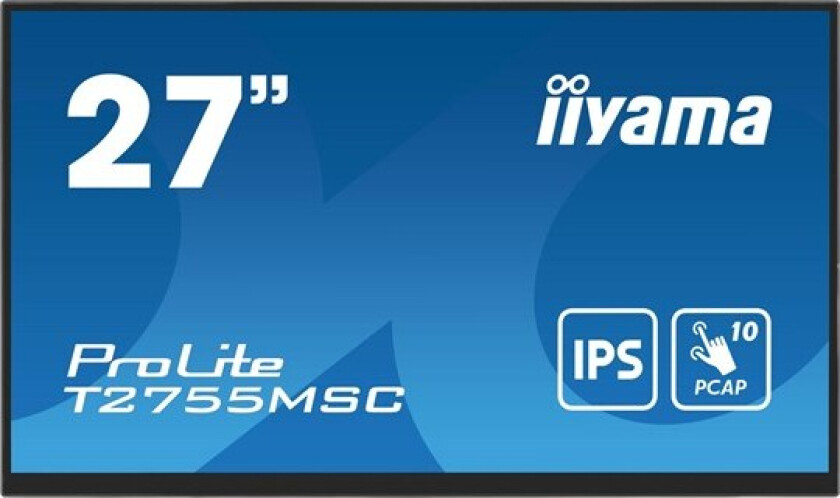 27" iiyama ProLite T2755MSC-B1 - LED monitor - Full HD (1080p) - 27" - 5 ms - Skjerm