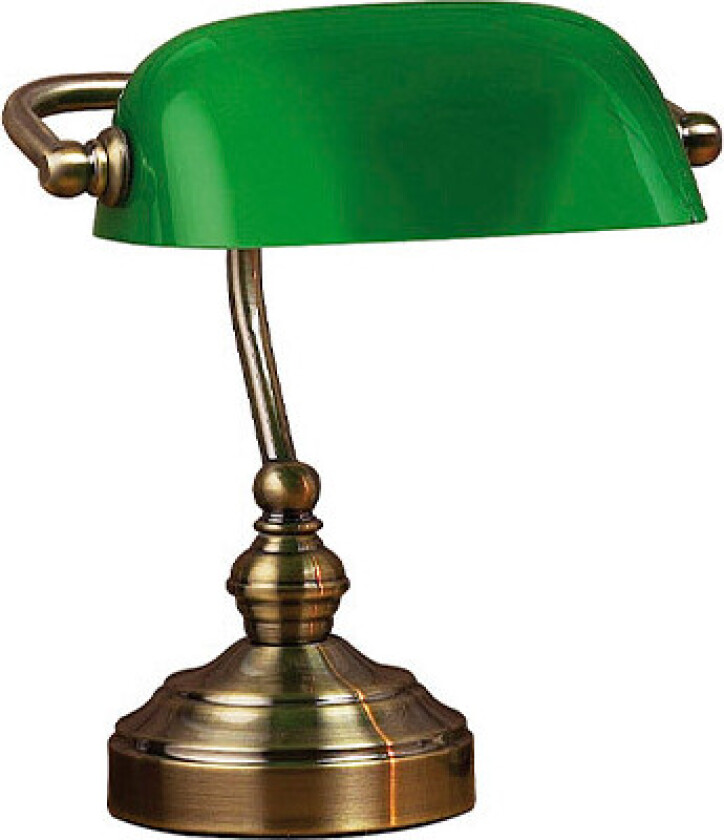 Bankers bordlampe 25 cm - Oksid/Grønn