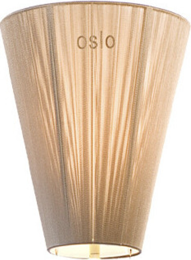 Oslo Wood gulvlampe stål med skjerm - Beige