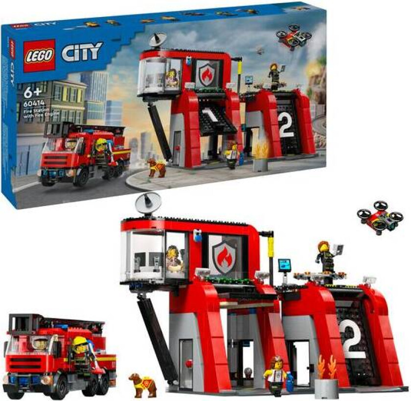 Lego City - Brannstasjon Med Brannbil 60414