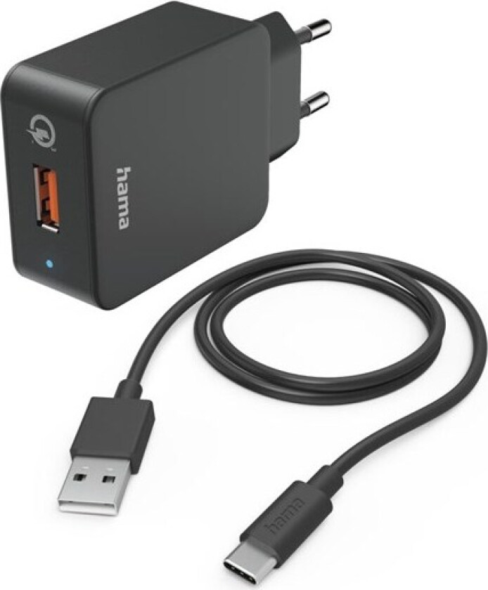 Charger 220V with USB-C Cable Qualcomm 19.5W Black