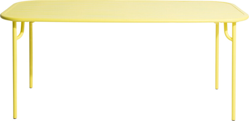 Week-End, Medium Rectangular Table, Yellow