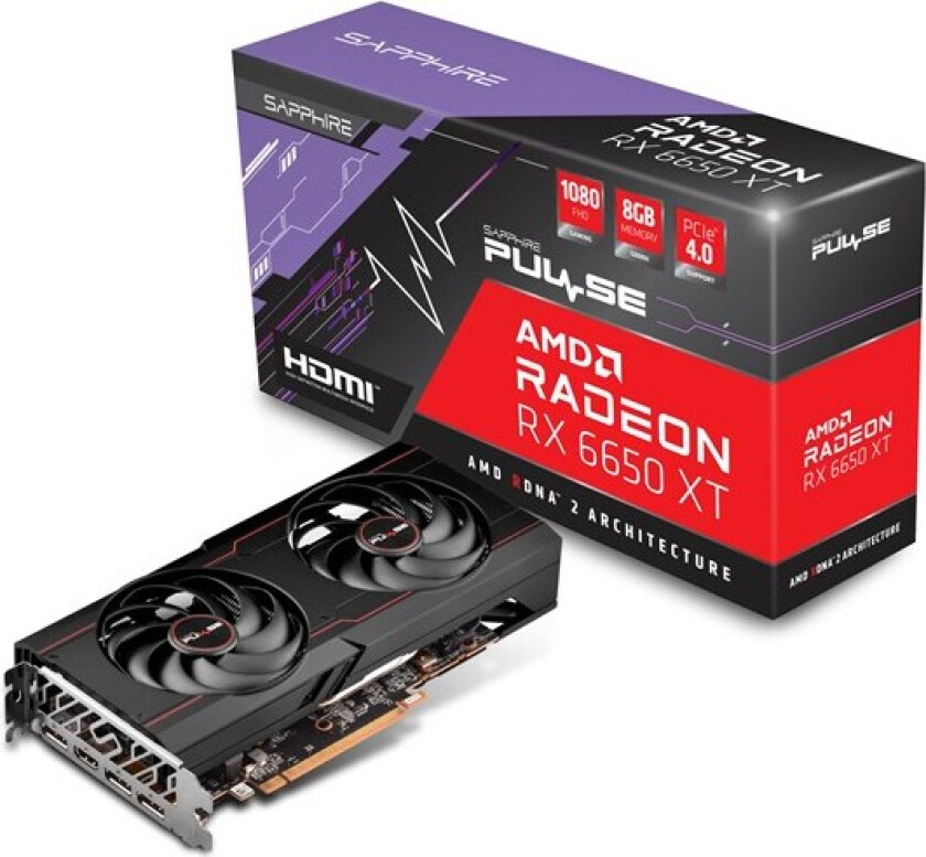 Radeon RX 6650 XT Pulse - 8GB GDDR6 RAM - Grafikkort
