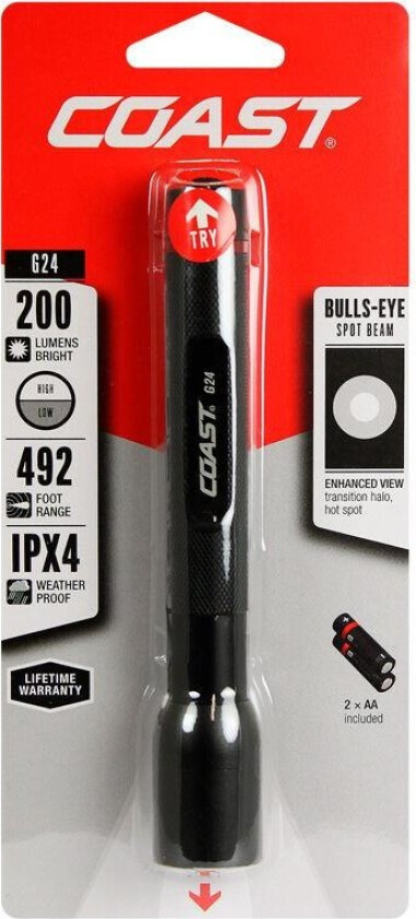 Coast flashlight g24 200lumens