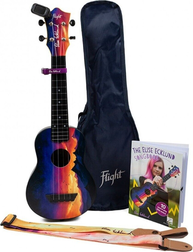 TUS Elise Ecklund Travel Soprano Ukulele Sunset (Pack)