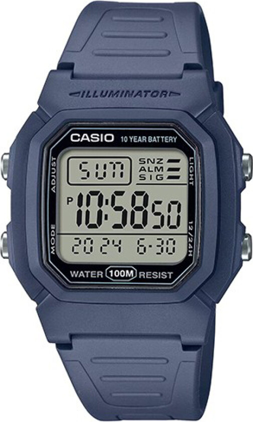 Collection W-800H-2AVES - Digital - Blå - Unisex - Resin - Mineral