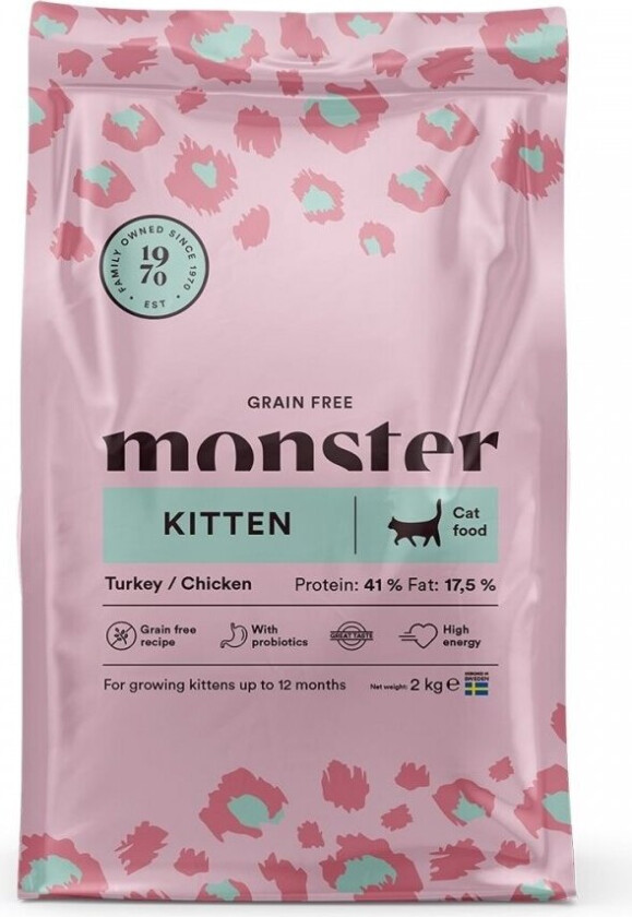 Monster Cat Kitten Grain Free Turkey & Chicken (2 kg)