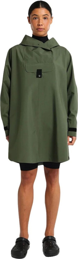 Bergen Poncho Dusty Green Jakke Oliven female XXS