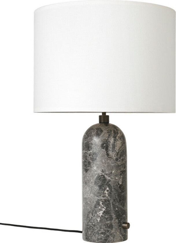 Gravity Table Lamp – Large White / Grey Marble