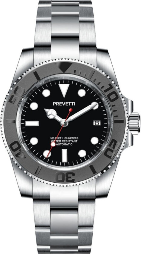 Sports Diver Automatic PR2801 - Automatisk - Sølv - Herreklokker - Rustfritt stål - ledd m/pin - Safir