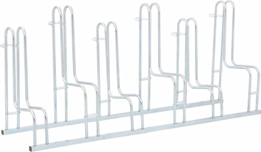 Bilde av Sykkelstativ for 6 sykler gulv frittstående galvanisert stål