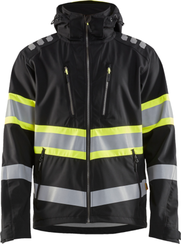 High Vis Softshell-jakke Svart/